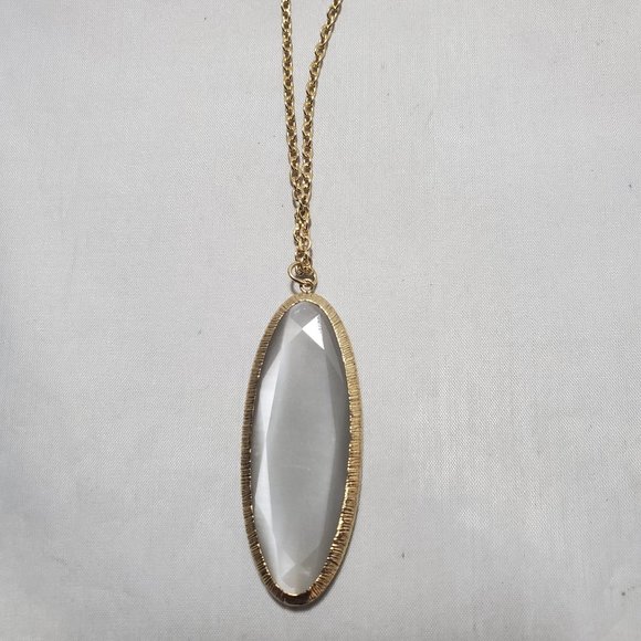 14th & Union Light Smoke Gray Colored Stone Necklace - Picture 3 of 8